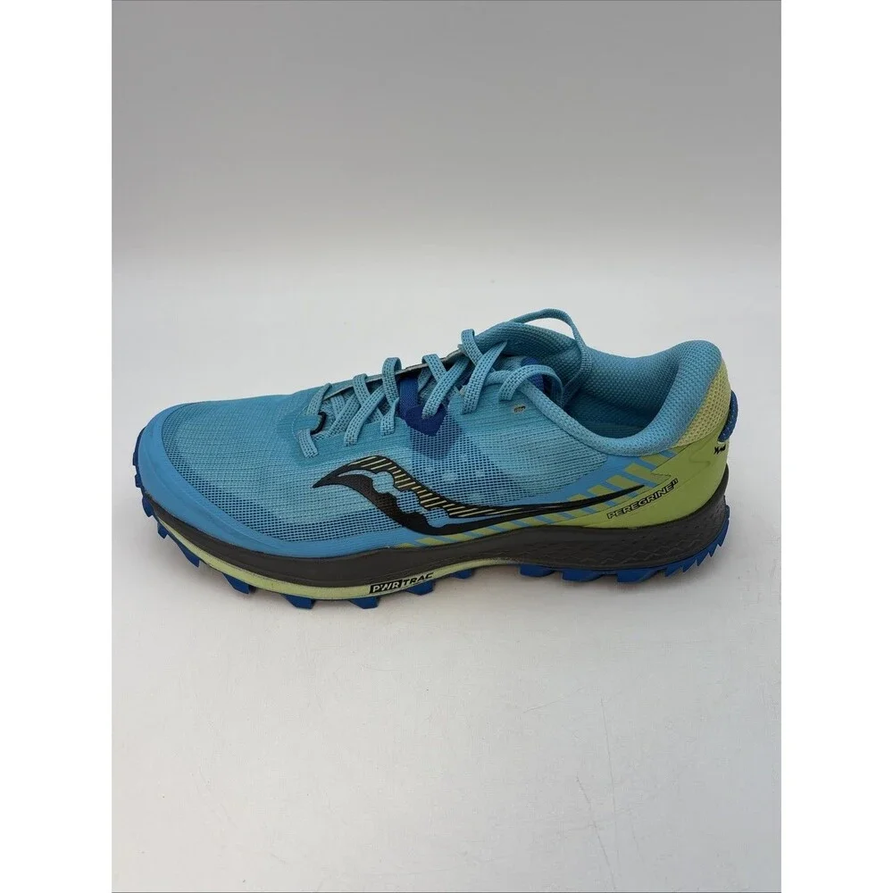 Saucony Peregrine 11 Womens Size 10 Waterproof Trail Running Shoes Royal/lime